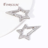 Star Spring Buckle, Zircon Carabiner Clasp Lock, 18K Plated Star Carabiner
