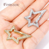 Star Spring Buckle, Zircon Carabiner Clasp Lock, 18K Plated Star Carabiner