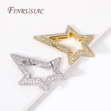 Star Spring Buckle, Zircon Carabiner Clasp Lock, 18K Plated Star Carabiner