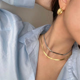 925 Silver Snake Bone Chain Necklace Women High-quality Jewelry