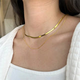 925 Silver Snake Bone Chain Necklace Women High-quality Jewelry