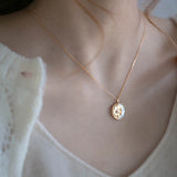 Fritillaria Star and Moon Necklace Pendant Female ins Style