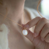 Fritillaria Star and Moon Necklace Pendant Female ins Style