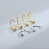 Geometric Nose Stud Rings 925 Sterling Silver Nose Piercing Jewelry
