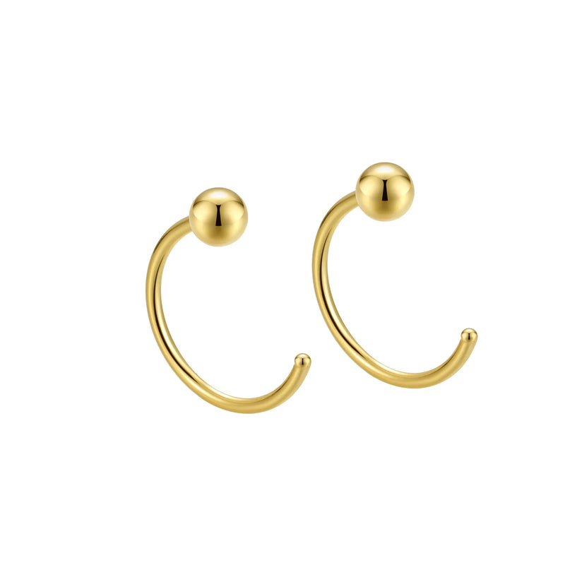 Geometric Nose Stud Rings 925 Sterling Silver Nose Piercing Jewelry
