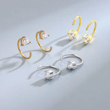 Geometric Nose Stud Rings 925 Sterling Silver Nose Piercing Jewelry