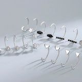 Geometric Nose Stud Rings 925 Sterling Silver Nose Piercing Jewelry