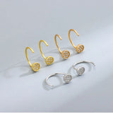 Geometric Nose Stud Rings 925 Sterling Silver Nose Piercing Jewelry