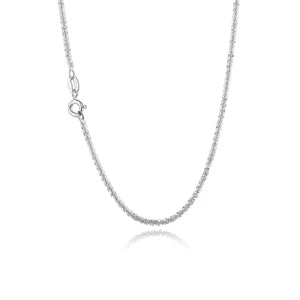 925 Silver 2mm Popcorn Chain Necklace T8935
