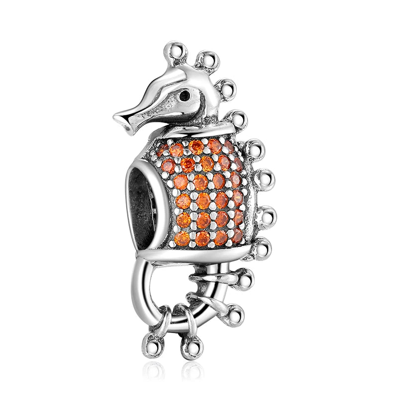 Starfish Bead and Dolphin Pendant 925 Sterling Silver Jewelry