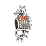 Starfish Bead and Dolphin Pendant 925 Sterling Silver Jewelry