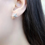 Starfish Pave Stud Earring 925 Sterling Silver