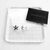 Starfish Pave Stud Earring 925 Sterling Silver