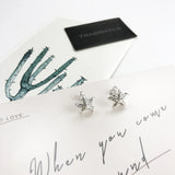 Starfish Pave Stud Earring 925 Sterling Silver