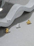 Starfish Screw Ball Buckle 925 Silver Stud Earrings For Women Gift