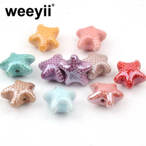 Starfish Ceramic Beads DIY Jewelry Making Bracelet Earrings Charms
