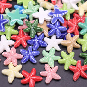 17mm Starfish Ceramic Beads For Jewelry Making Necklace Bracelet