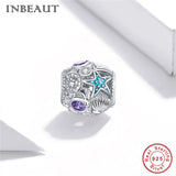 Starfish Shell Sterling Silver Bead Charm for Bracelet DIY