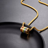 316L Stainless Steel LGBT Rainbow Pendant Jewelry Gay Pride Necklace