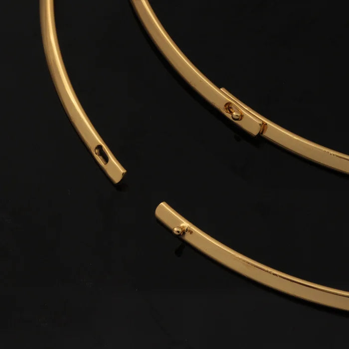 Vintage Gold/Silver Choker Necklace Jewelry Torques Necklace