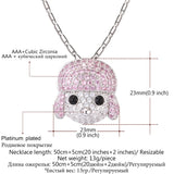 Poodle Pendant Necklace Gold/Silver AAA+ CZ Pet Jewelry