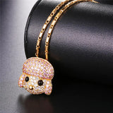 Poodle Pendant Necklace Gold/Silver AAA+ CZ Pet Jewelry