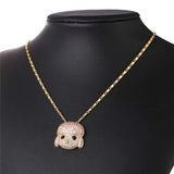 Poodle Pendant Necklace Gold/Silver AAA+ CZ Pet Jewelry