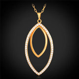Austrian Rhinestone Big Pendant Necklace For Women