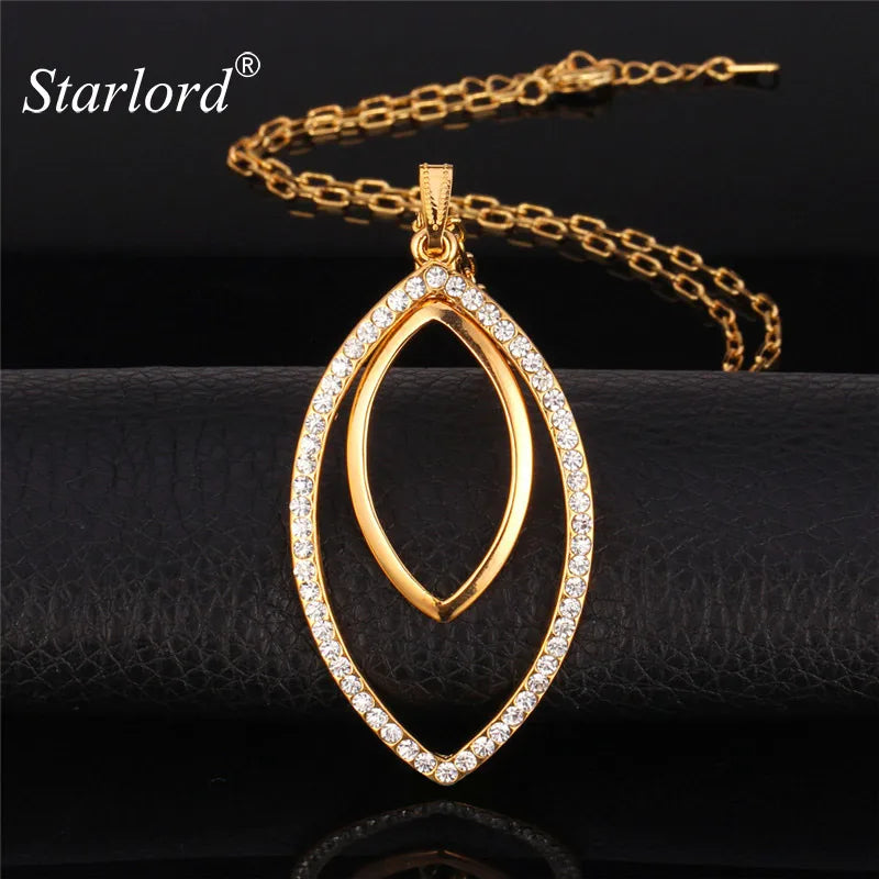 Austrian Rhinestone Big Pendant Necklace For Women