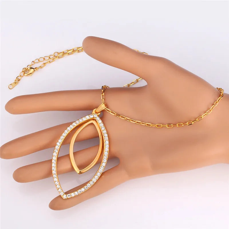 Austrian Rhinestone Big Pendant Necklace For Women