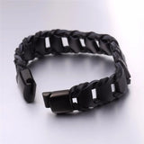 Men's Leather Bracelet with Stainless Steel Buckle GH2658
