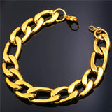 12mm Thick Rock Bracelet Stainless Steel Hand Chain Men Jewelry