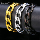 12mm Thick Rock Bracelet Stainless Steel Hand Chain Men Jewelry
