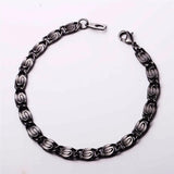 Snail Bracelets Gold/Silver/Black/Rose Chain 6MM Men's Bracelets H2516