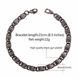 Snail Bracelets Gold/Silver/Black/Rose Chain 6MM Men's Bracelets H2516