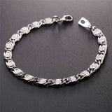 Snail Bracelets Gold/Silver/Black/Rose Chain 6MM Men's Bracelets H2516