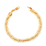Spiga Wheat Bracelets Gold Silver Black Chain 7MM Men's Bracelets