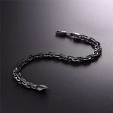 Spiga Wheat Bracelets Gold Silver Black Chain 7MM Men's Bracelets
