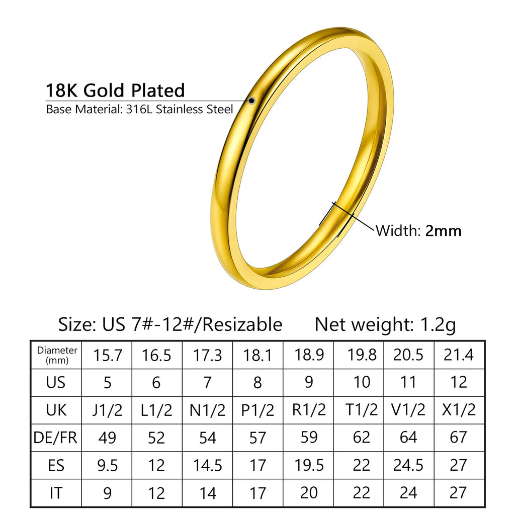 Silver/Gold/Black Couple Rings Size 7#-12#