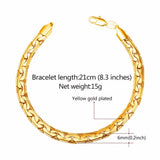 Venetian Bracelets 3 Gold/Silver/Black Snake Chain 6MM Friendship Bracelets