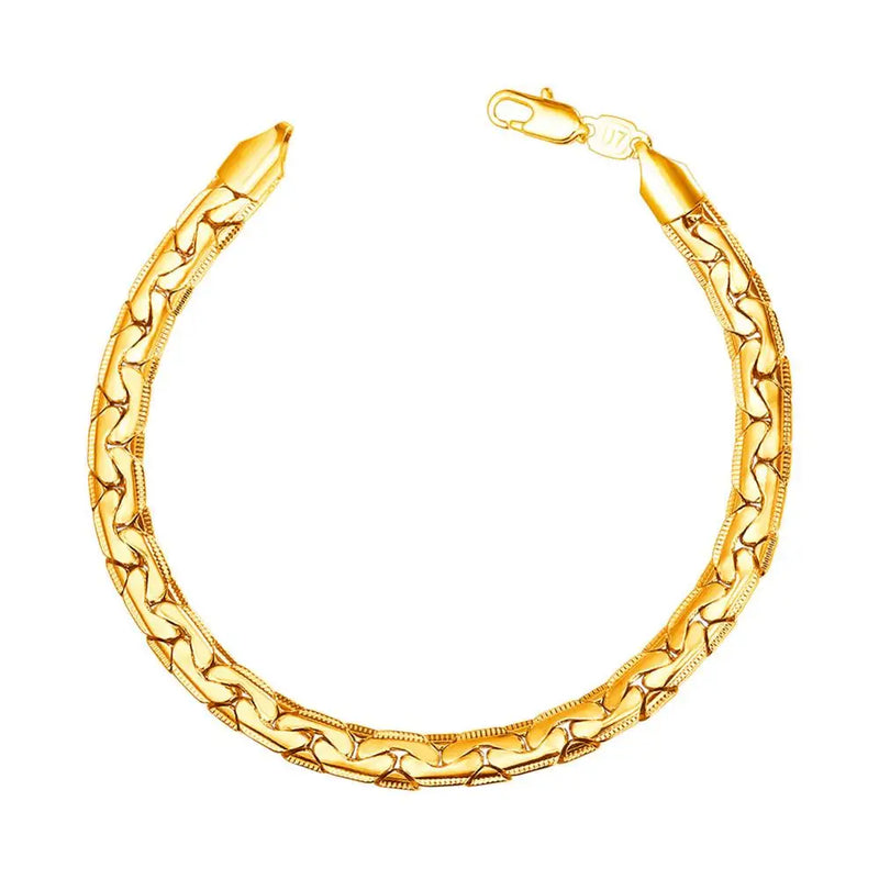 Venetian Bracelets 3 Gold/Silver/Black Snake Chain 6MM Friendship Bracelets