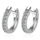 925 Silver Crystal Circle Women's Earrings