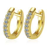 925 Silver Crystal Circle Women's Earrings