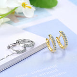 925 Silver Crystal Circle Women's Earrings