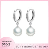 Starmoon Pearl Earrings 925 Sterling Silver Wedding Gift
