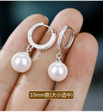 Starmoon Pearl Earrings 925 Sterling Silver Wedding Gift