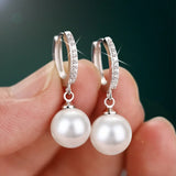 Starmoon Pearl Earrings 925 Sterling Silver Wedding Gift