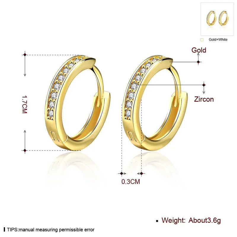 Starmoon 925 Silver Zircon Earrings Wedding Party Gift