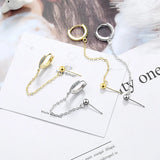 Starmoon 925 Silver Double Hole Zircon Earrings