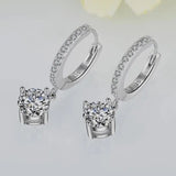 Starmoon 925 Silver CZ Drop Earrings For Women